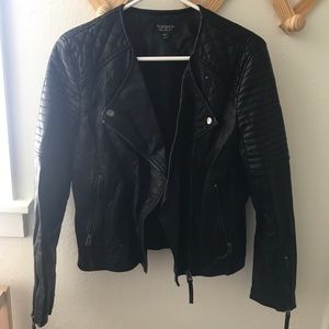 Top shop vegan leather jacket